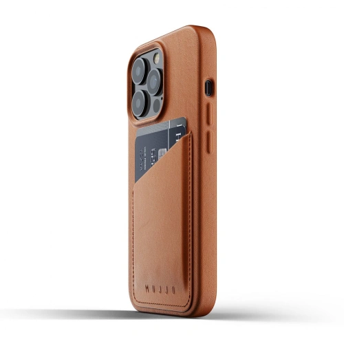 Etui Mujjo Full Leather Wallet Case Apple iPhone 13 Pro (brązowe)