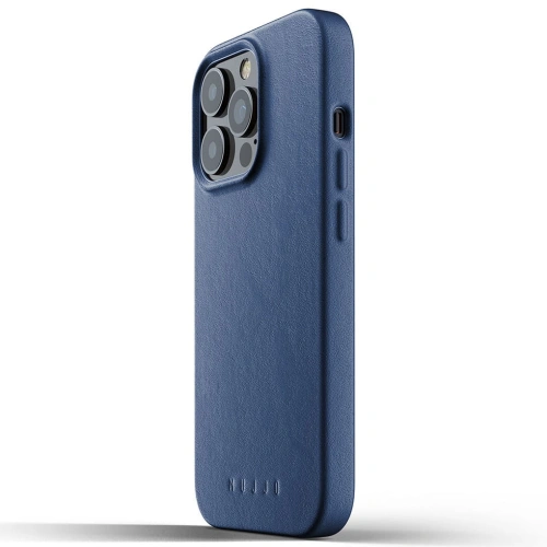 Etui Mujjo Full Leather Case Apple iPhone 13 Pro (niebieskie)