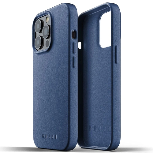 Etui Mujjo Full Leather Case Apple iPhone 13 Pro (niebieskie)