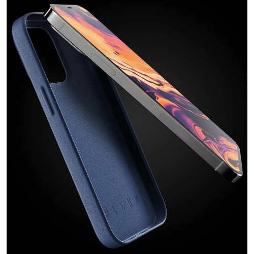 Etui Mujjo Full Leather Case Apple iPhone 13 Pro (niebieskie)