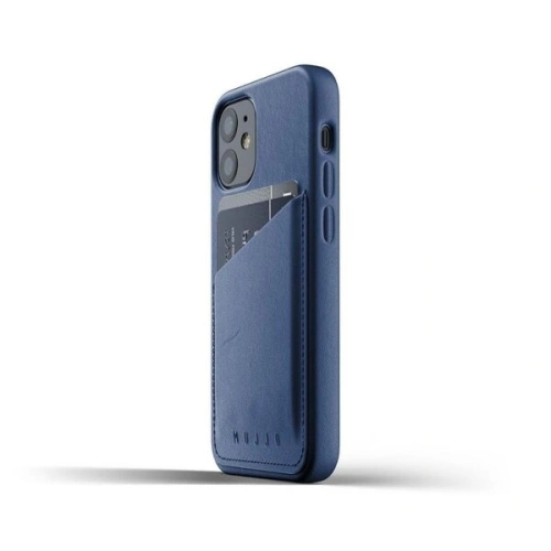 Etui Mujjo Full Leather Wallet Case Apple iPhone 12 mini (niebieskie)