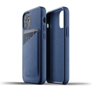 Mujjo Full Leather Wallet Case Apple iPhone 12 mini (blue)