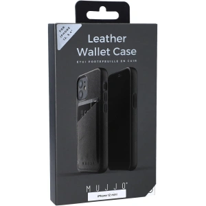 Mujjo Full Leather Wallet Case Apple iPhone 12 mini (black)