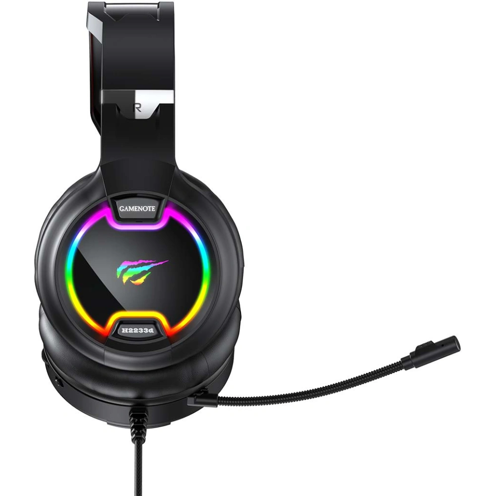 Hurtownia GSM - Herní sluchátka Havit GAMENOTE H2233D RGB USB+3.5mm (černé) - HVT087BLK - {ean13} - Hurt