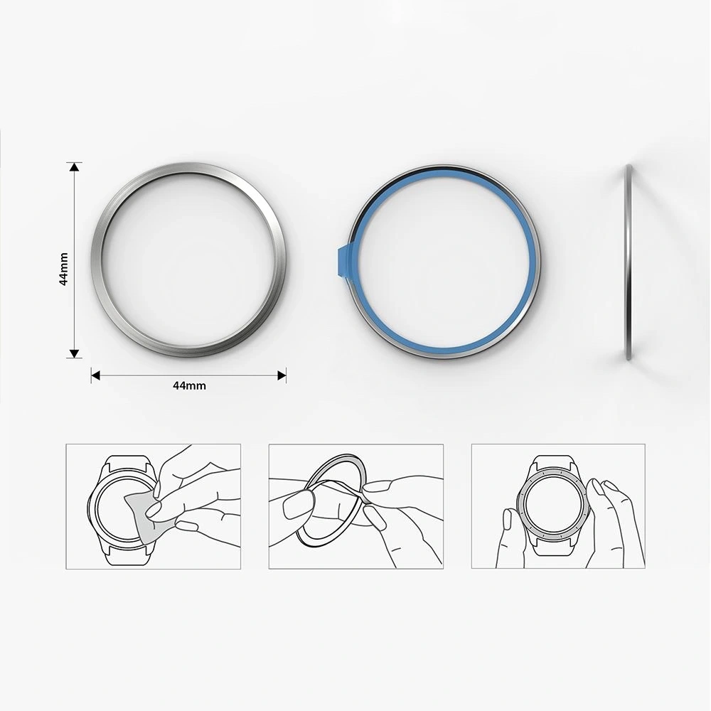 Hurtownia GSM - Nakládka Ringke Bezel Styling Samsung Galaxy Watch 4 44mm nerezová ocel stříbrná GW4-44-04 - RGK1489SSLV - {ean13} - Hurt