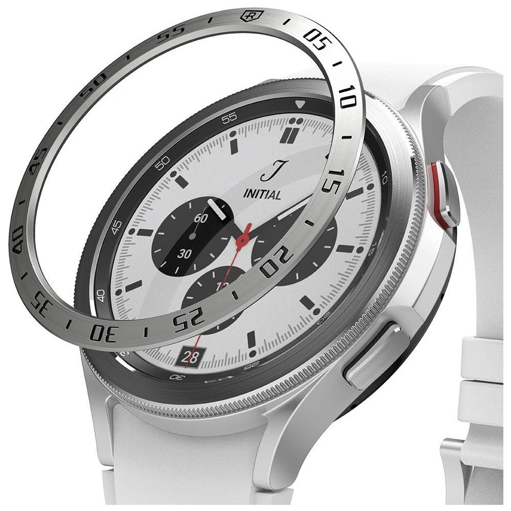 Hurtownia GSM - Nakládka Ringke Bezel Styling Samsung Galaxy Watch 4 46mm nerezová ocel stříbrná GW4C-46-01 - RGK1491SSLV - {ean13} - Hurt