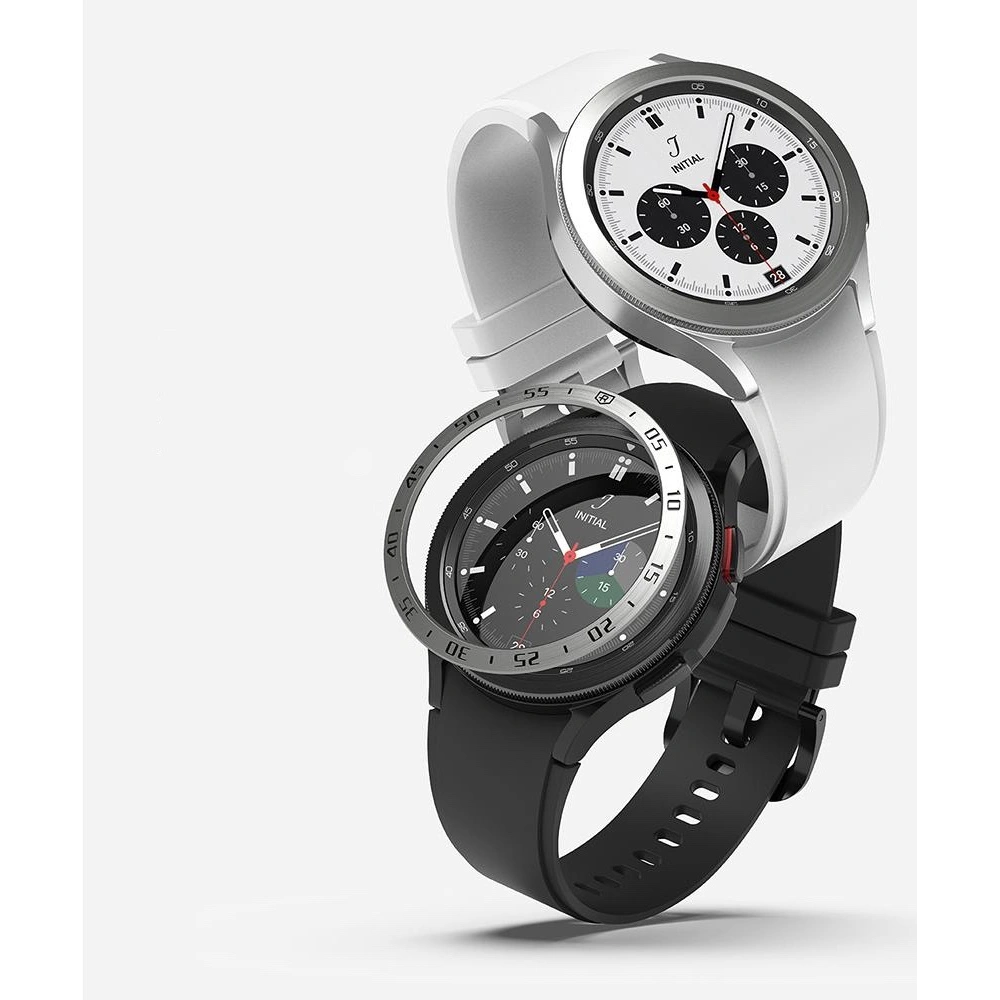 Hurtownia GSM - Nakládka Ringke Bezel Styling Samsung Galaxy Watch 4 46mm nerezová ocel stříbrná GW4C-46-01 - RGK1491SSLV - {ean13} - Hurt
