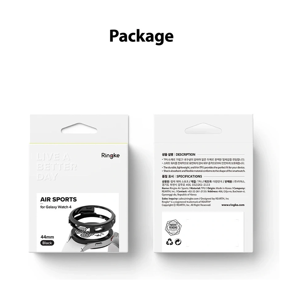 Hurtownia GSM - Case Ringke Air Sports Samsung Galaxy Watch 4 44mm Schwarz - RGK1495BLK - {ean13} - Hurt