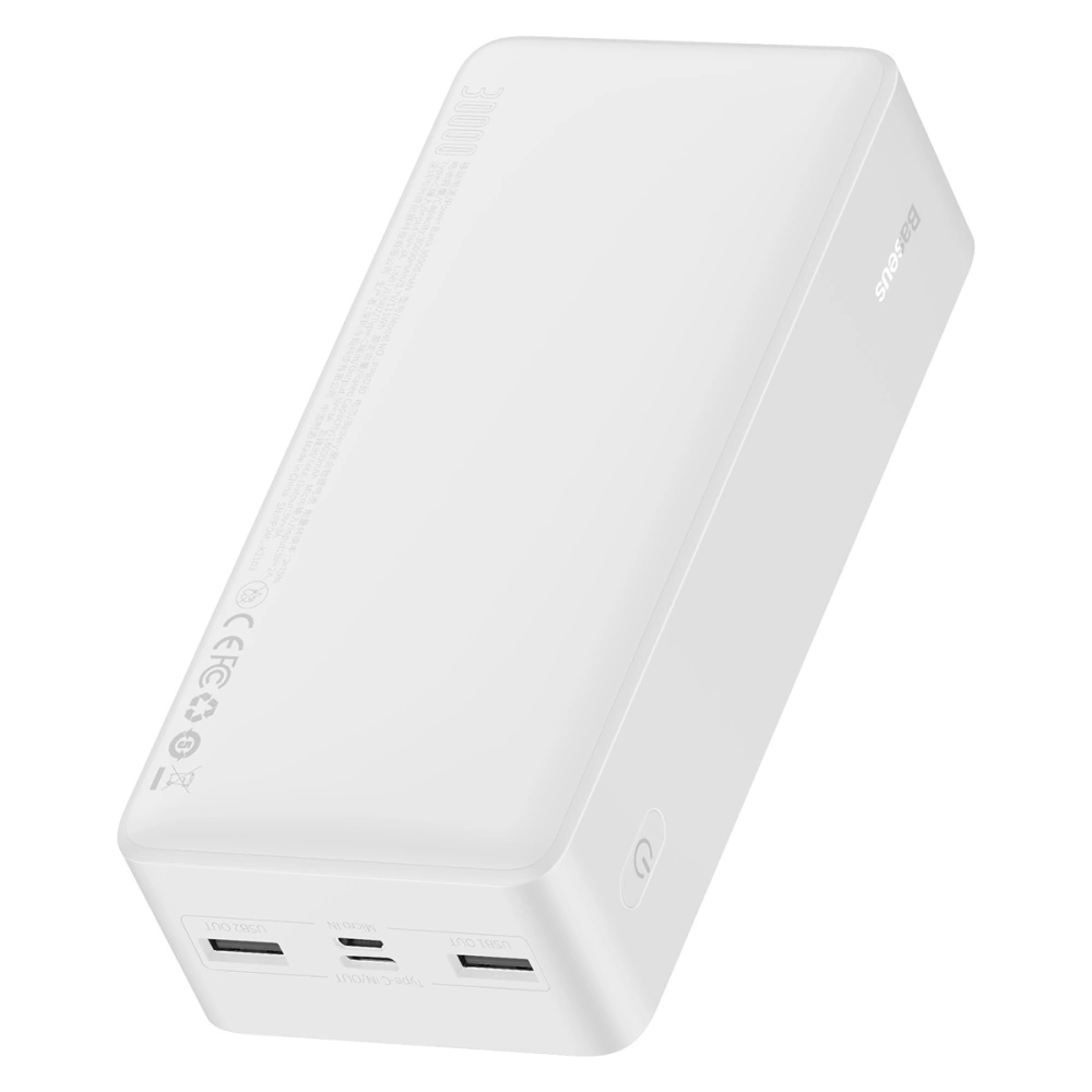 Hurtownia GSM - PowerBank Baseus Bipow 30000mAh, 2xUSB, USB-C, 15W (bílý) - BSU2892WHT - {ean13} - Hurt