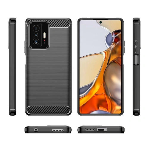 Etui Tech-Protect TPUCarbon Xiaomi 11T/Pro Black