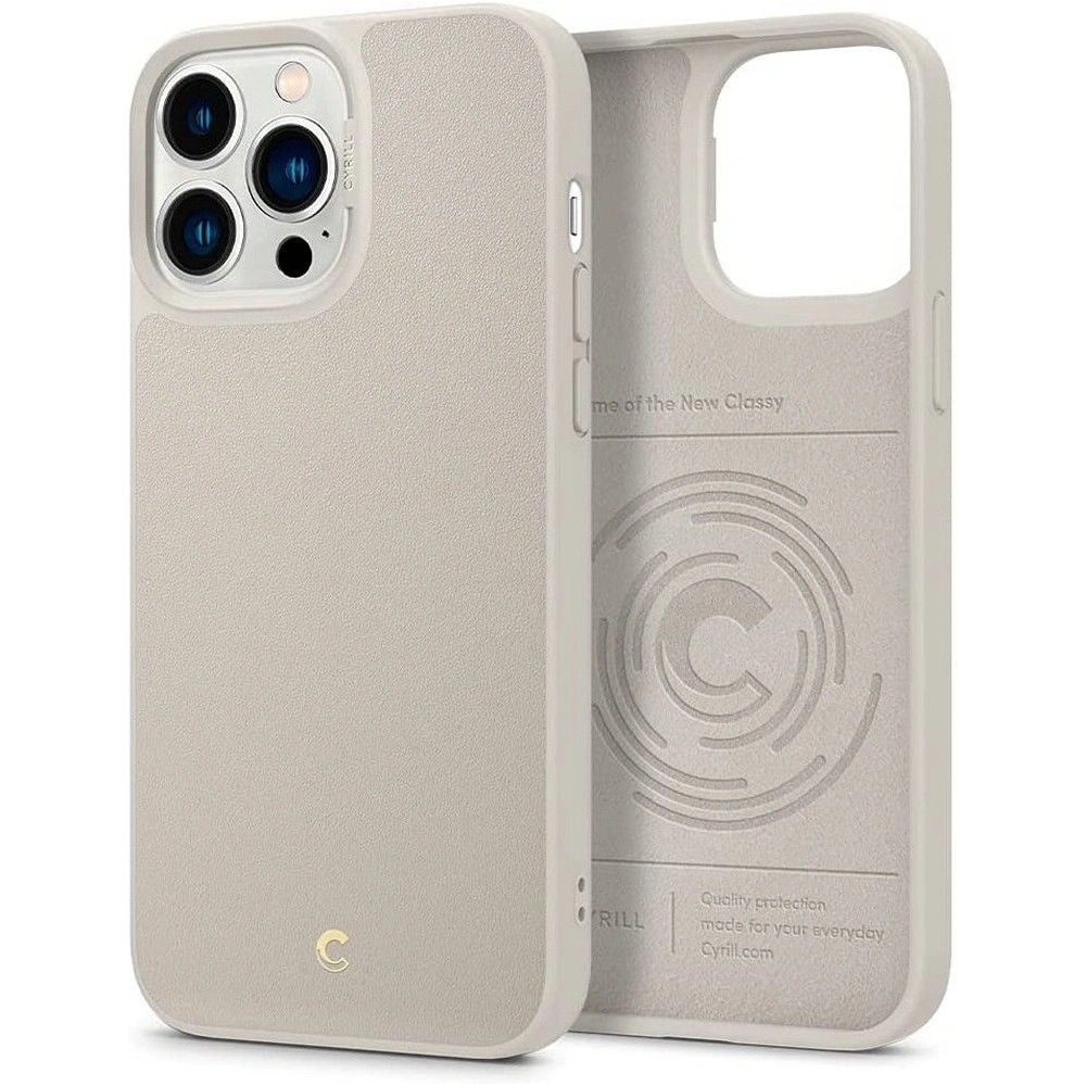 Hurtownia GSM - Etui Spigen Cyrill Leather Brick Apple iPhone 13 Pro Max Cream - SPN1921CRE - {ean13} - Hurt