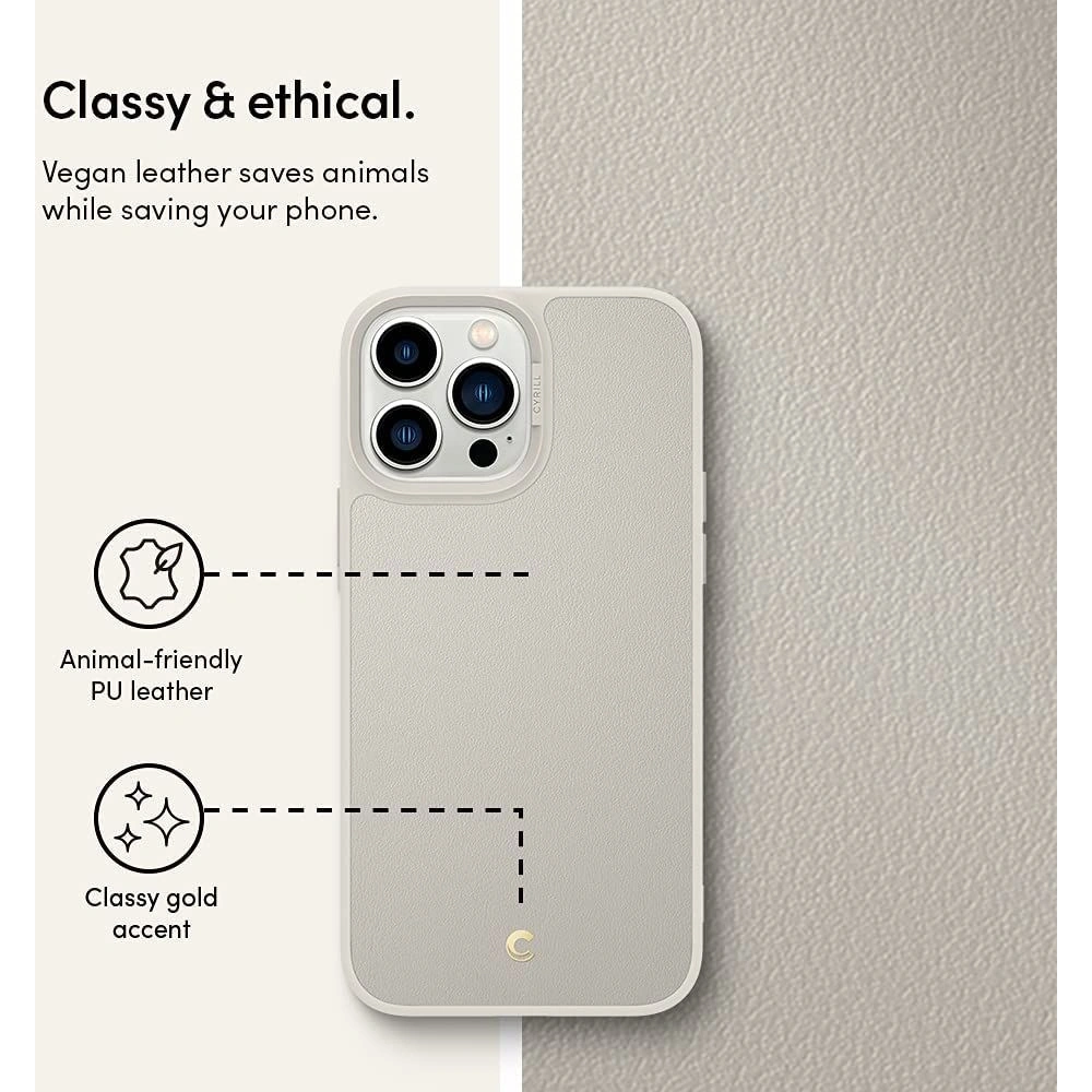 Hurtownia GSM - Etui Spigen Cyrill Leather Brick Apple iPhone 13 Pro Max Cream - SPN1921CRE - {ean13} - Hurt