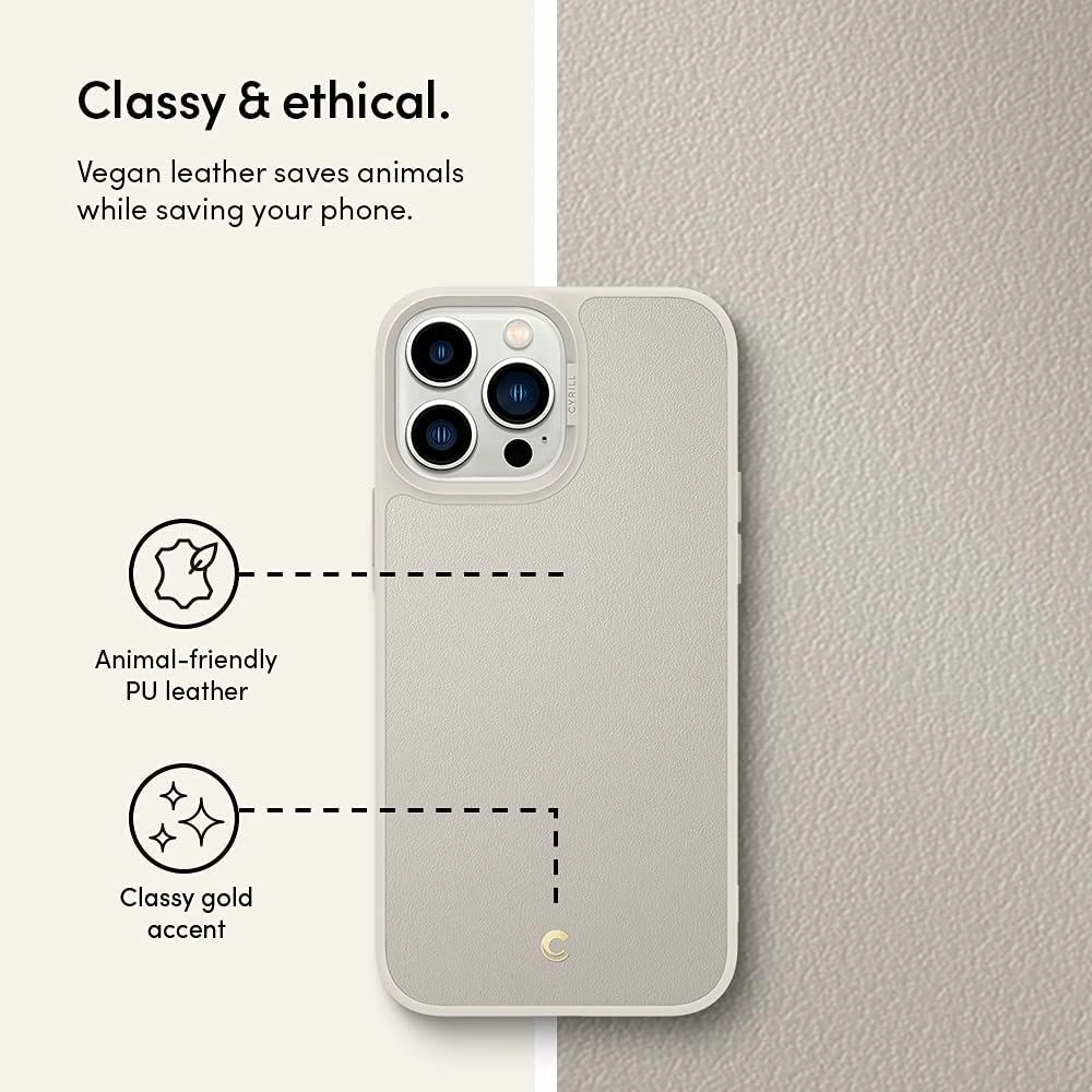 Hurtownia GSM - Etui Spigen Cyrill Leather Brick Apple iPhone 13 Pro Cream - SPN1922CRE - {ean13} - Hurt