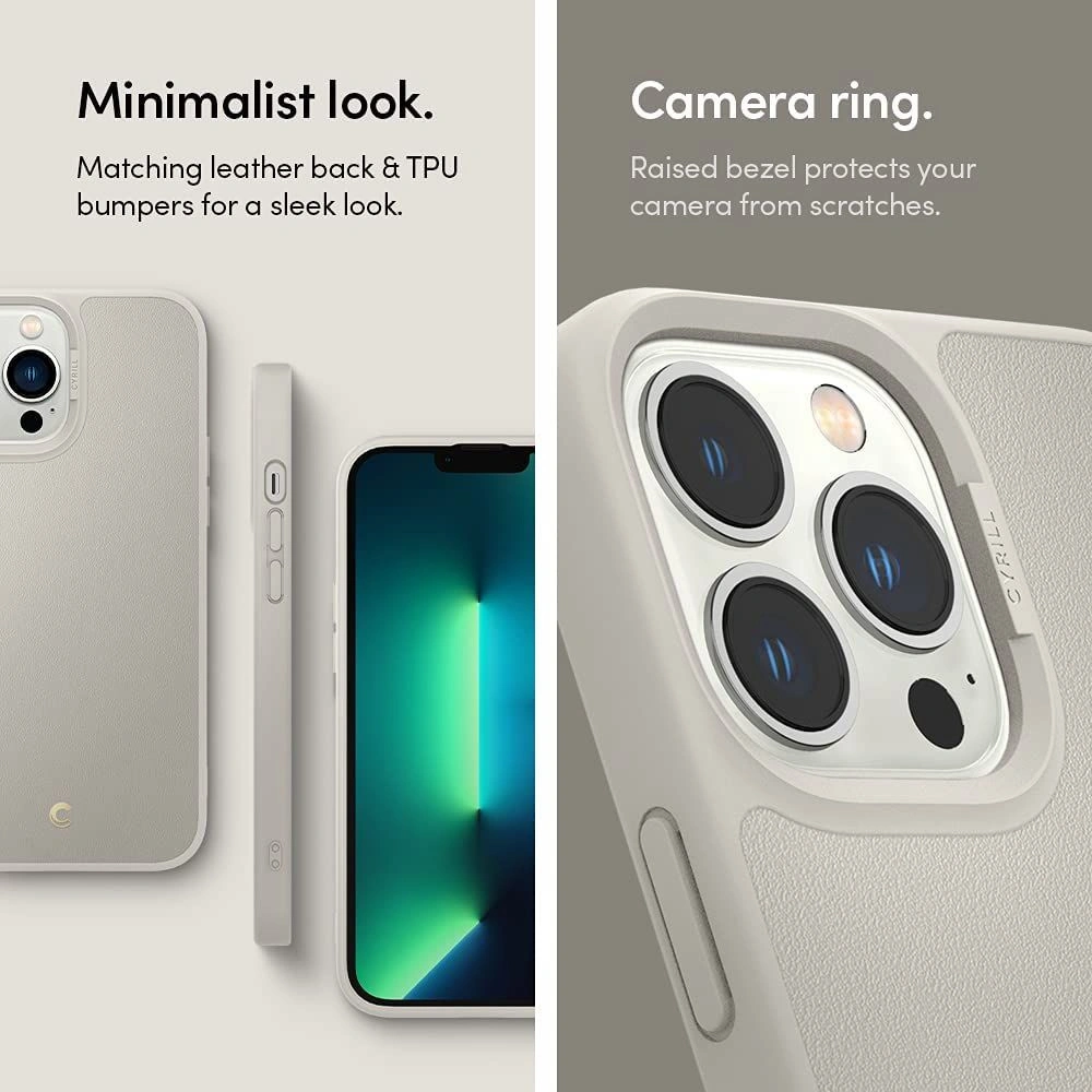 Hurtownia GSM - Etui Spigen Cyrill Leather Brick Apple iPhone 13 Pro Cream - SPN1922CRE - {ean13} - Hurt