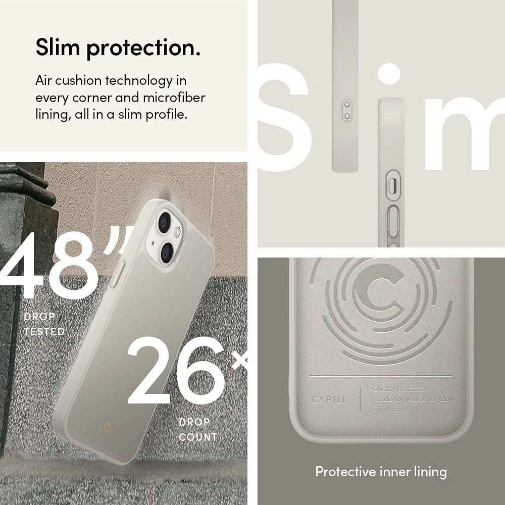 Hurtownia GSM - Etui Spigen Cyrill Leather Brick Apple iPhone 13 Cream - SPN1923CRE - {ean13} - Hurt