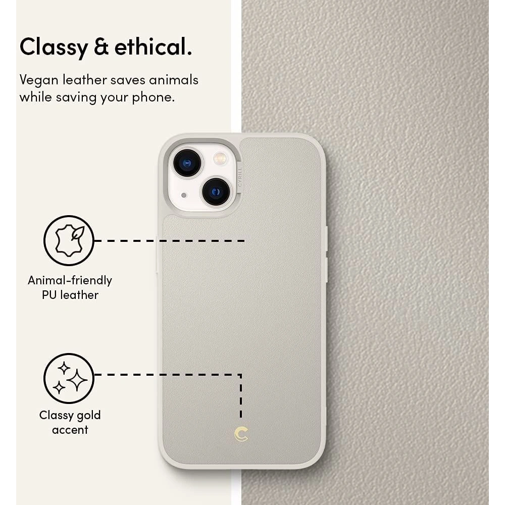 Hurtownia GSM - Etui Spigen Cyrill Leather Brick Apple iPhone 13 Krémový - SPN1923CRE - {ean13} - Hurt