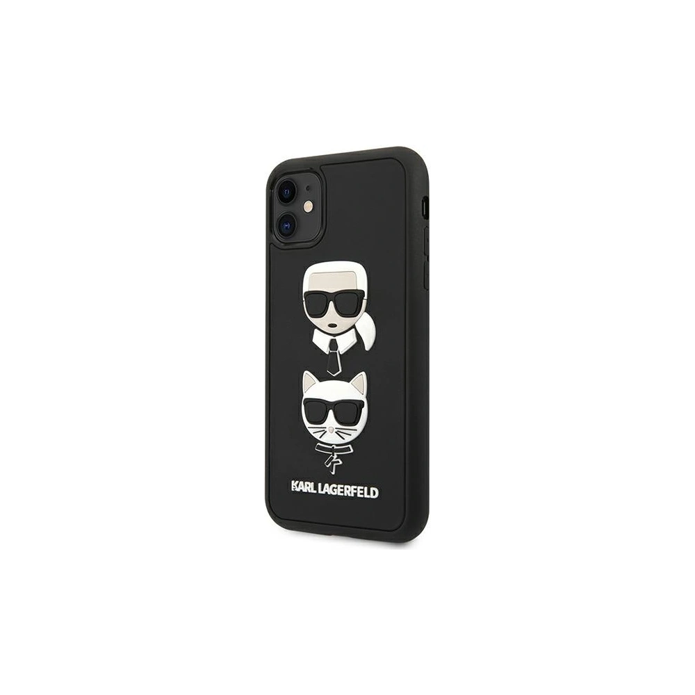 Hurtownia GSM - Etui Karl Lagerfeld KLHCN61IK3DKC Apple iPhone 11 černý/black hardcase 3D Rubber Karl`s&Choupette - KLD701BLK - {ean13} - Hurt