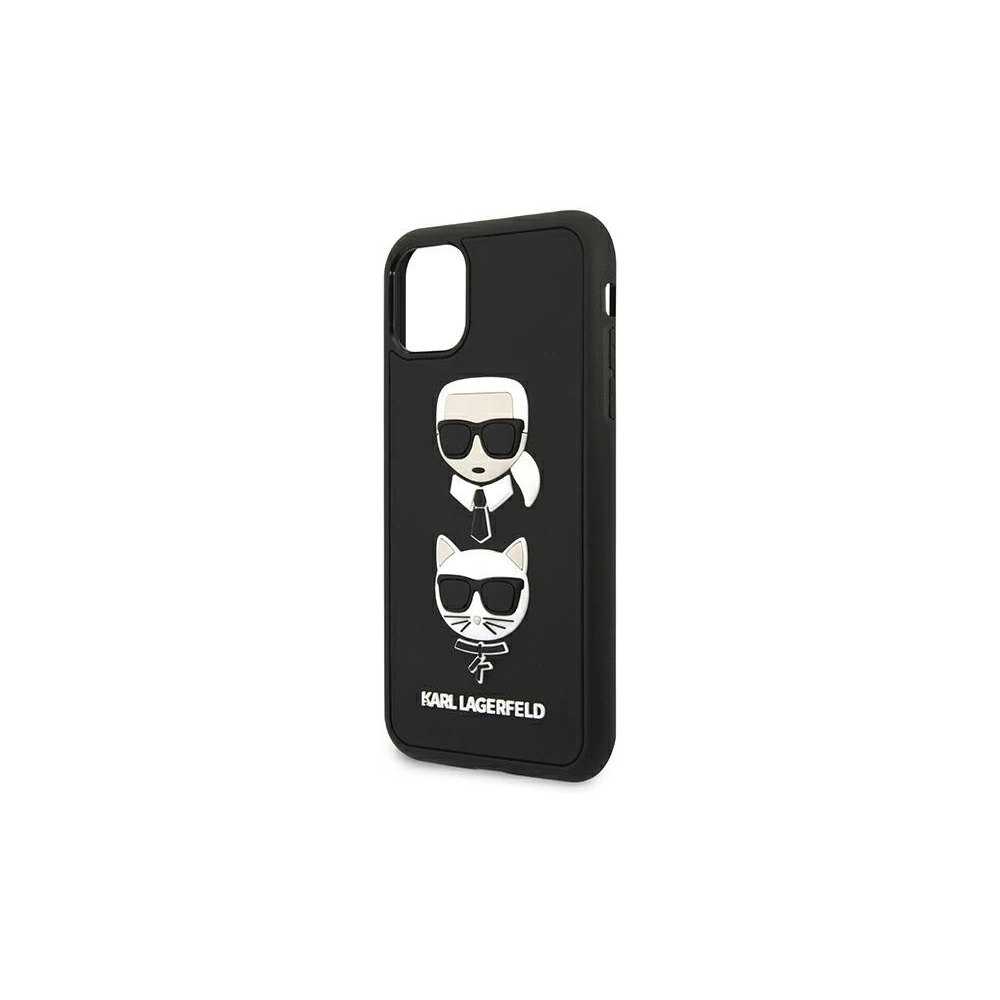 Hurtownia GSM - Etui Karl Lagerfeld KLHCN61IK3DKC Apple iPhone 11 czarny/black hardcase 3D Rubber Karl`s&Choupette - KLD701BLK - {ean13} - Hurt