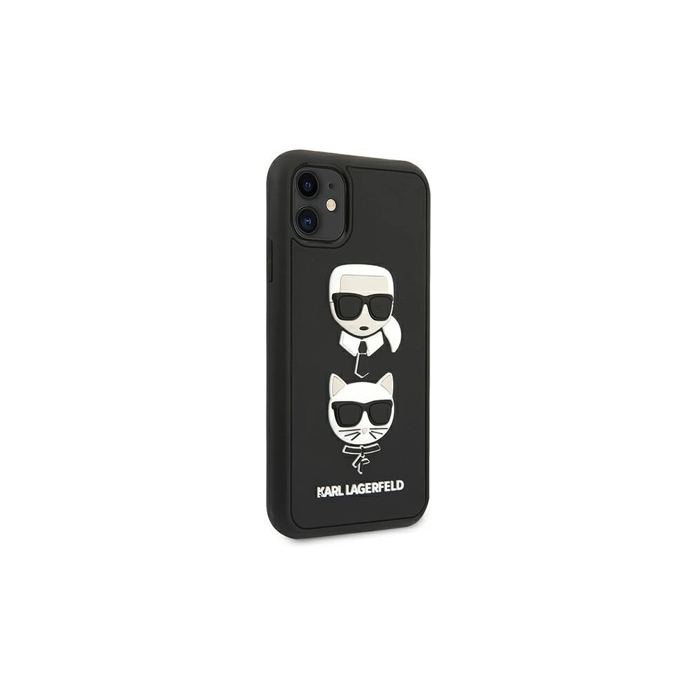 Wholesale Karl Lagerfeld KLHCN61IK3DKC Apple iPhone 11 black hardcase 3D Rubber Karl`s&Choupette - KLD701BLK - {ean13} - Hurt