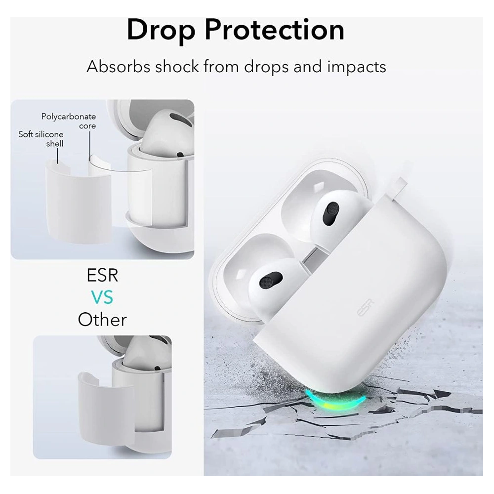 Hurtownia GSM - Etui ESR Bounce Apple AirPods 3 2021 Bílá - ESR408WHT - {ean13} - Hurt