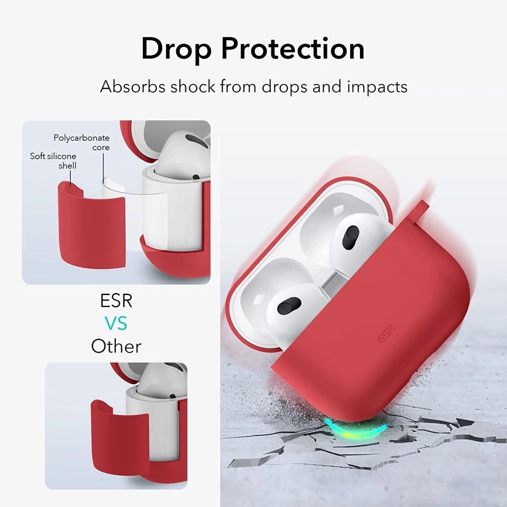 Hurtownia GSM - Etui ESR Bounce Apple AirPods 3 2021 Červená - ESR410RED - {ean13} - Hurt