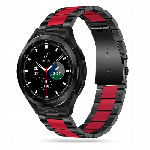 Bransoleta Tech-Protect Stainless Samsung Galaxy Watch 4 40/42/44/46mm Black/Red