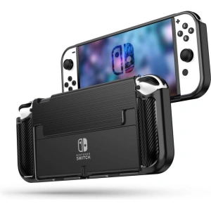 Hurtownia GSM - Etui Tech-Protect TPUCarbon Nintendo Switch Oled Black - THP695BLK - {ean13} - Hurt