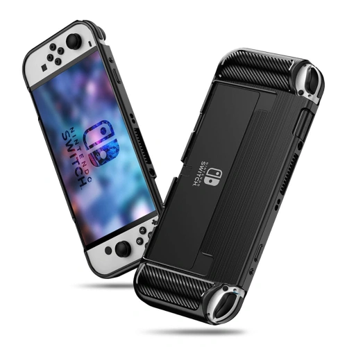 Etui Tech-Protect TPUCarbon Nintendo Switch Oled Black