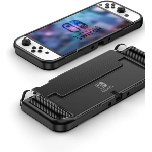 Hurtownia GSM - Etui Tech-Protect TPUCarbon Nintendo Switch Oled Black - THP695BLK - {ean13} - Hurt