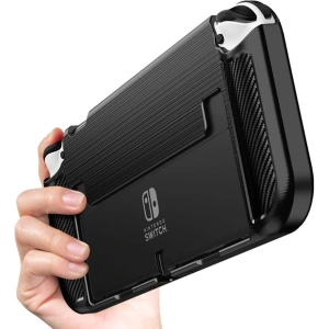 Hurtownia GSM - Etui Tech-Protect TPUCarbon Nintendo Switch Oled Black - THP695BLK - {ean13} - Hurt