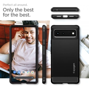 Wholesale Case Spigen Rugged Armor Google Pixel 6 Matte Black - SPN1938BLK - {ean13} - Hurt