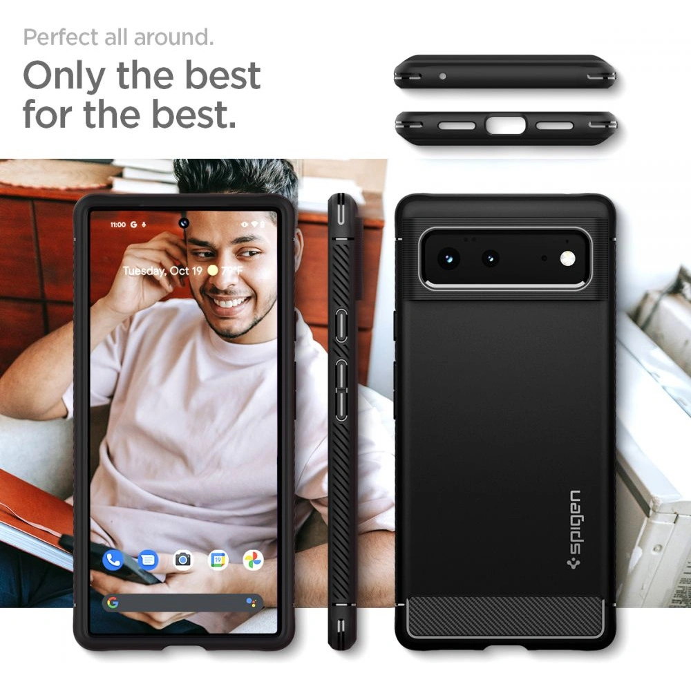 Hurtownia GSM - Etui Spigen Rugged Armor Google Pixel 6 Matná černá - SPN1938BLK - {ean13} - Hurt