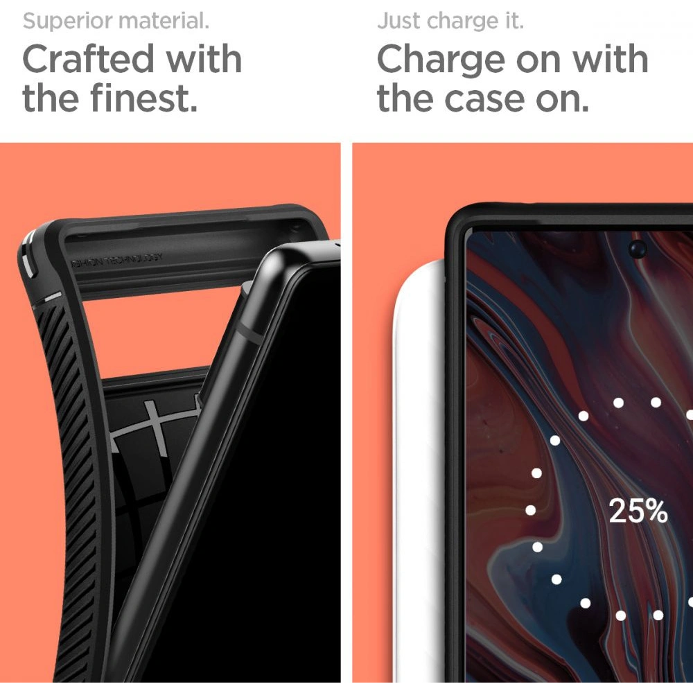 Hurtownia GSM - Etui Spigen Rugged Armor Google Pixel 6 Matná černá - SPN1938BLK - {ean13} - Hurt