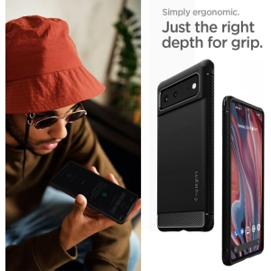 Wholesale Case Spigen Rugged Armor Google Pixel 6 Matte Black - SPN1938BLK - {ean13} - Hurt