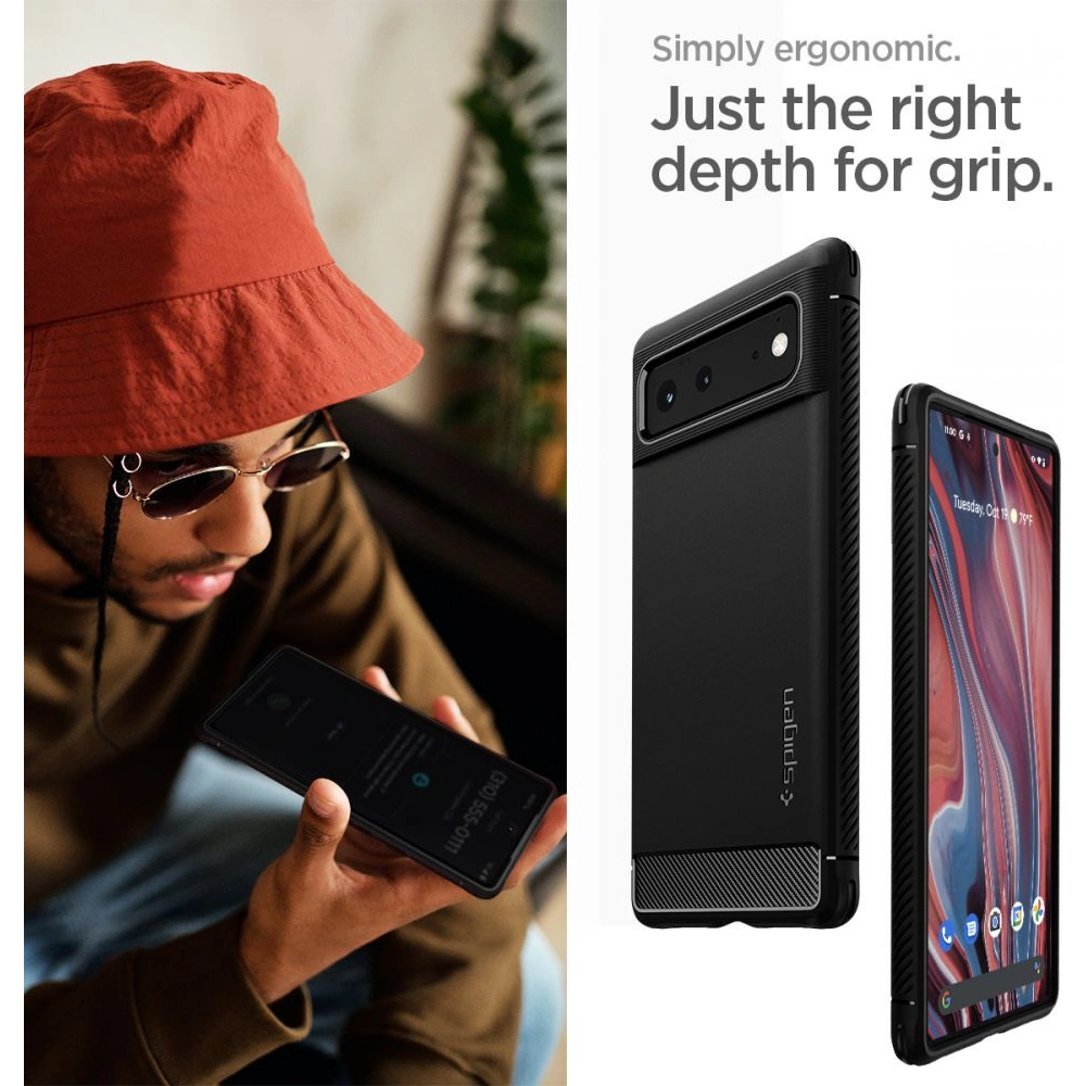 Hurtownia GSM - Etui Spigen Rugged Armor Google Pixel 6 Matná černá - SPN1938BLK - {ean13} - Hurt