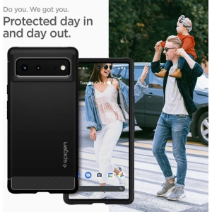Wholesale Case Spigen Rugged Armor Google Pixel 6 Matte Black - SPN1938BLK - {ean13} - Hurt