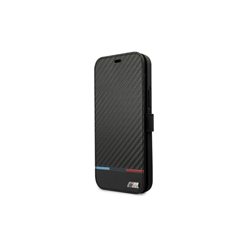 Hurtownia GSM - Etui BMW BMBKP13MPUCARTCBK Apple iPhone 13 czarny/black bookcase M Collection PU Carbon Stripe - BMW226BLK - {ean13} - Hurt