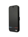 Etui BMW BMBKP13XPUCARTCBK Apple iPhone 13 Pro Max czarny/black bookcase M Collection PU Carbon Stripe