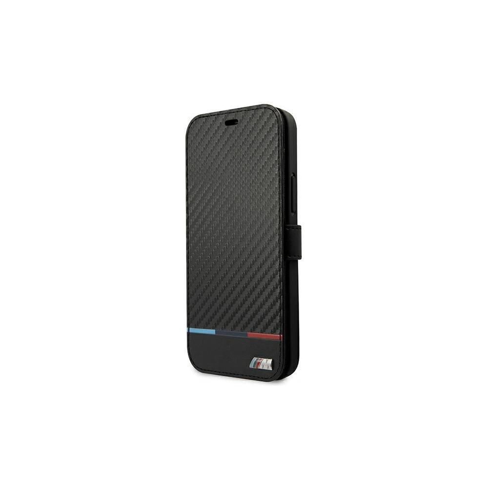 Hurtownia GSM - Etui BMW BMBKP13XPUCARTCBK Apple iPhone 13 Pro Max černý/black bookcase M Collection PU Carbon Stripe - BMW228BLK - {ean13} - Hurt