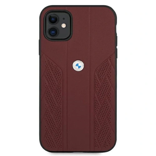 Etui BMW BMHCN61RSPPR Apple iPhone 11 czerwony/red hardcase Leather Curve Perforate