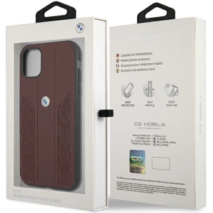 Hurtownia GSM - Etui BMW BMHCN61RSPPR Apple iPhone 11 czerwony/red hardcase Leather Curve Perforate - BMW229RED - {ean13} - Hurt