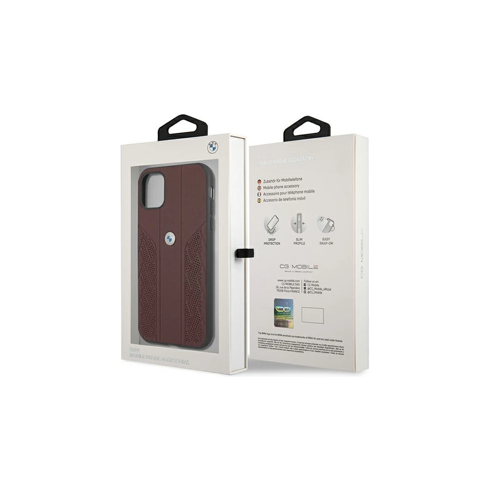 Hurtownia GSM - Etui BMW BMHCN61RSPPR Apple iPhone 11 czerwony/red hardcase Leather Curve Perforate - BMW229RED - {ean13} - Hurt