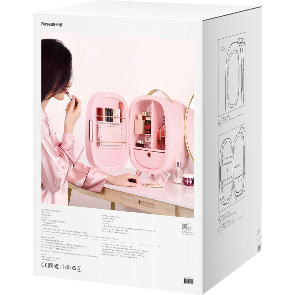 Hurtownia GSM - Mini lednička Baseus Beauty, 13L, 240V (růžová) - BSU2895PNK - {ean13} - Hurt