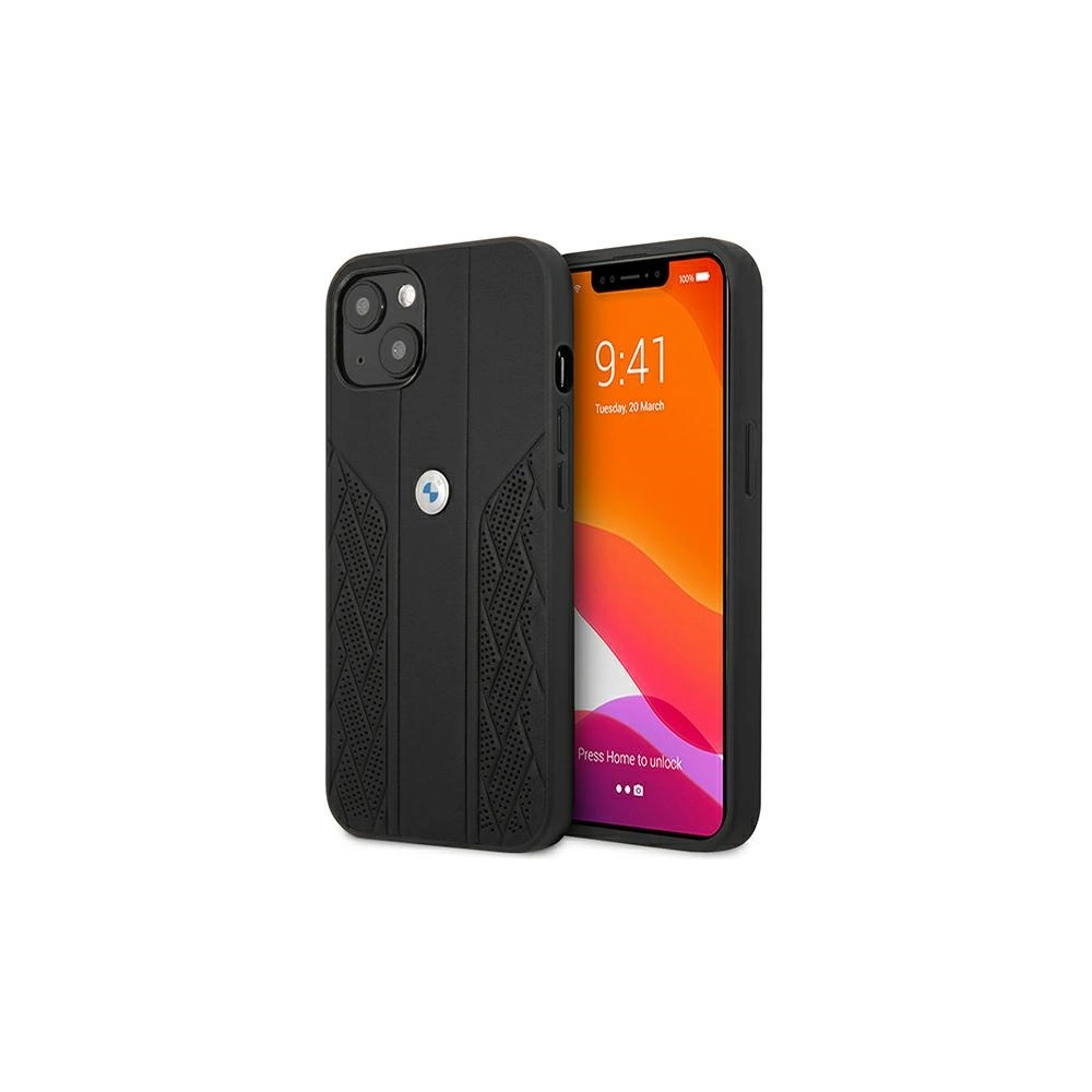 Hurtownia GSM - Etui BMW BMHCP13MRSPPK Apple iPhone 13 czarny/black hardcase Leather Curve Perforate - BMW232BLK - {ean13} - Hurt