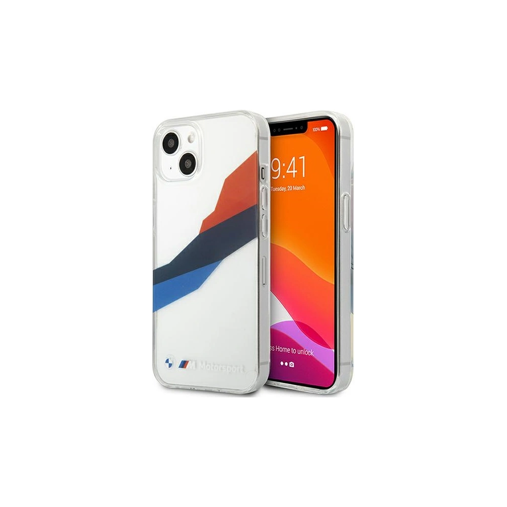 Hurtownia GSM - Etui BMW BMHCP13MSKTGT Apple iPhone 13 transparent hardcase Motorsport Tricolor - BMW233CL - {ean13} - Hurt