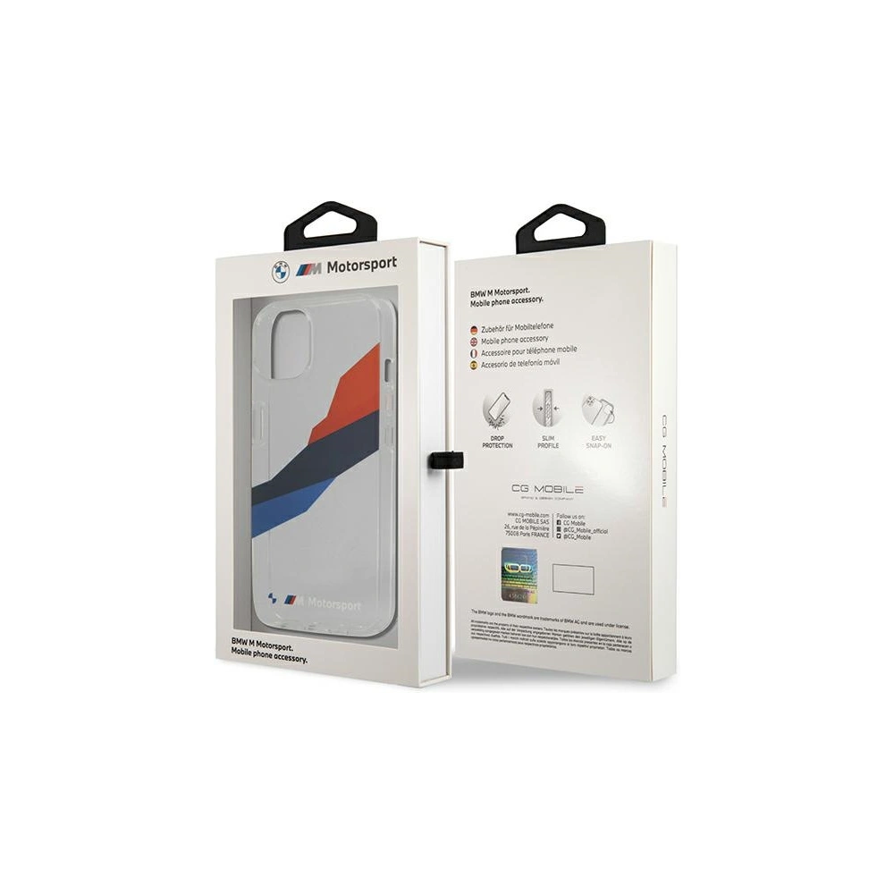 Hurtownia GSM - Etui BMW BMHCP13MSKTGT Apple iPhone 13 transparent hardcase Motorsport Tricolor - BMW233CL - {ean13} - Hurt