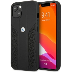 Hurtownia GSM - Case BMW BMHCP13SRSPPK Apple iPhone 13 mini schwarz/hardcase Leather Curve Perforate - BMW234BLK - {ean13} - Hurt