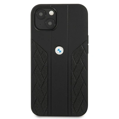 Etui BMW BMHCP13SRSPPK Apple iPhone 13 mini czarny/black hardcase Leather Curve Perforate