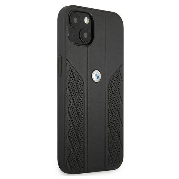 Kryt BMW BMHCP13SRSPPK Apple iPhone 13 mini black hardcase Leather Curve Perforate