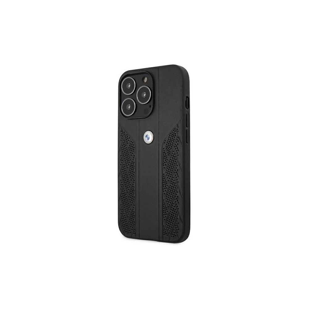 Hurtownia GSM - Etui BMW BMHCP13XRSPPK Apple iPhone 13 Pro Max černý/black hardcase Leather Curve Perforate - BMW236BLK - {ean13} - Hurt